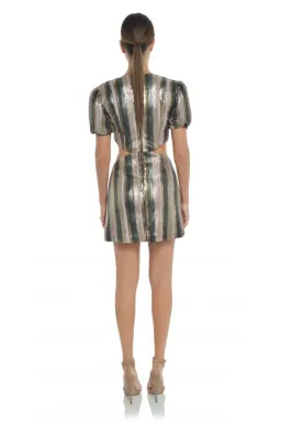 MISHA Lorlea Mini Dress Print Sequin Size 8 for rent on The Volte - image 2