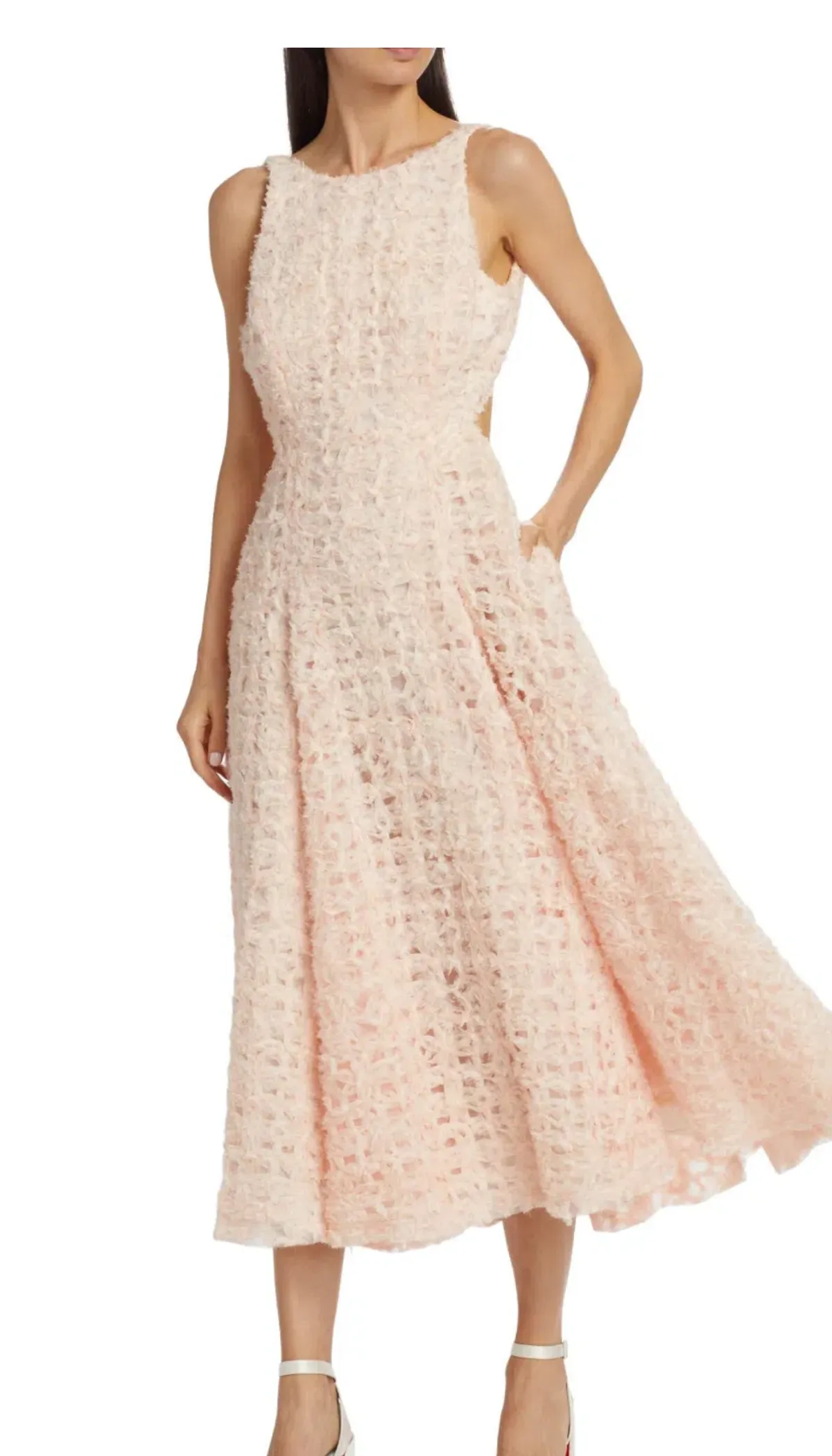 AJE Quintette Midi Dress in Pink Size 10 for rent on The Volte - main image