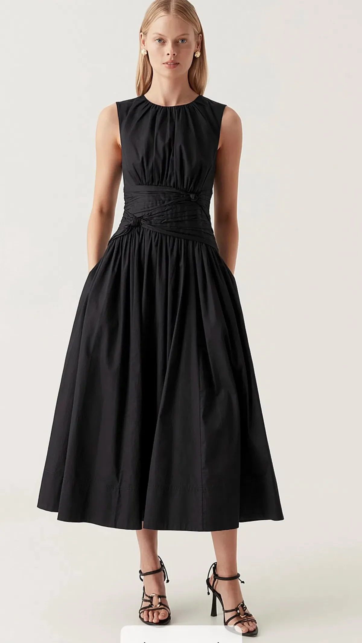AJE Agatha Knot Waist Midi Dress Size 6 for rent on The Volte - main image