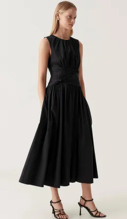 AJE Agatha Knot Waist Midi Dress Size 6 for rent on The Volte - image 3