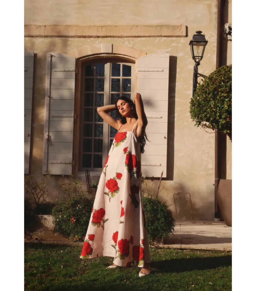 Morton Mac Camilla Dress in Crimson Ivy Size AU 10  for rent on The Volte - main image