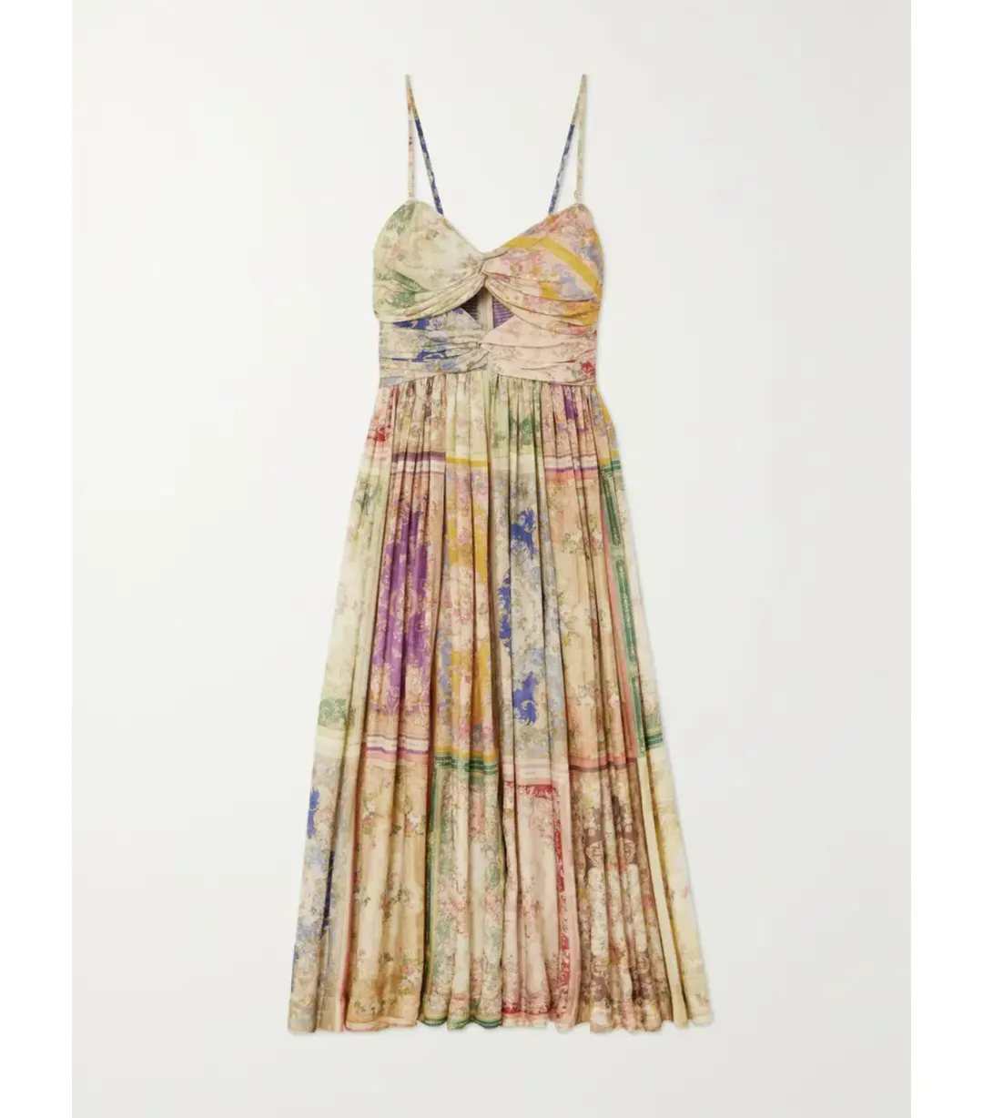 Zimmermann August Twist Midi Dress in Paisley Print Size AU 6 for rent on The Volte - main image