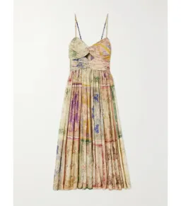 Zimmermann August Twist Midi Dress in Paisley Print Size AU 6 for rent on The Volte - image 3