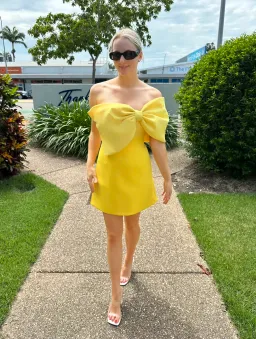 Rachel Gilbert Kace Mini Dress Gold Size 1 / AU 8 for rent on The Volte - image 1