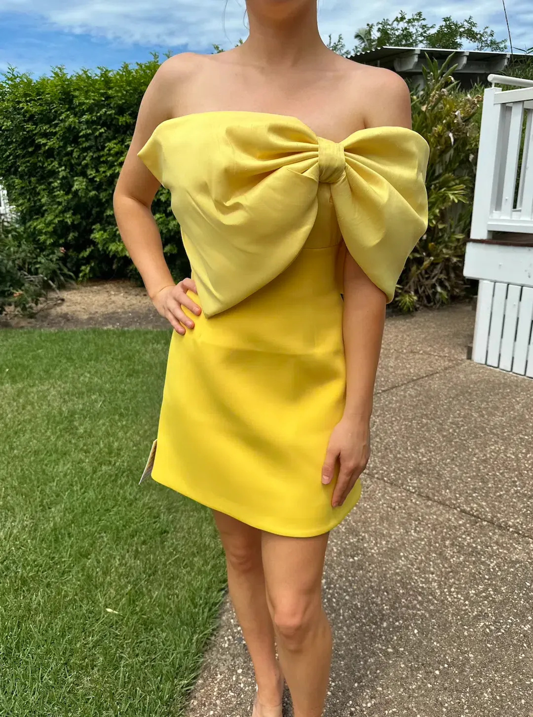 Rachel Gilbert Kace Mini Dress Gold Size 1 / AU 8 for rent on The Volte - main image