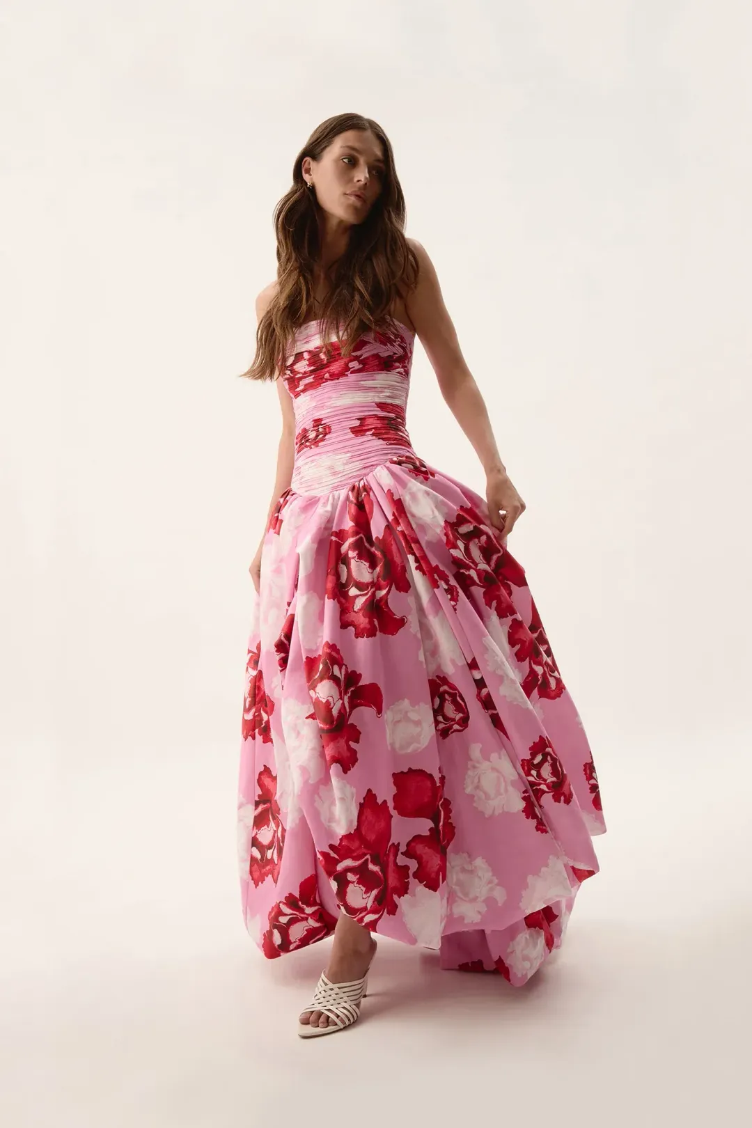 Aje Behold Maxi Dress Pink Boldly Blooming Size AU 12 for rent on The Volte - main image