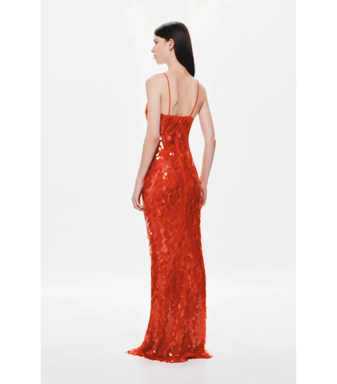 Misha Sapphire Sequin Maxi Dress Red Size 6/XS for rent on The Volte - main image