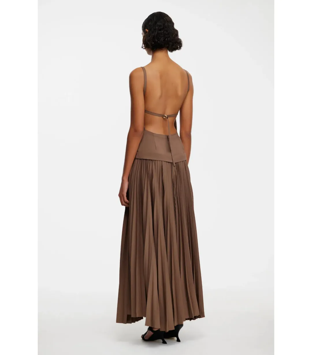 Acler Leasgill Midi Dress in Sepia Size AU 10 for rent on The Volte - main image