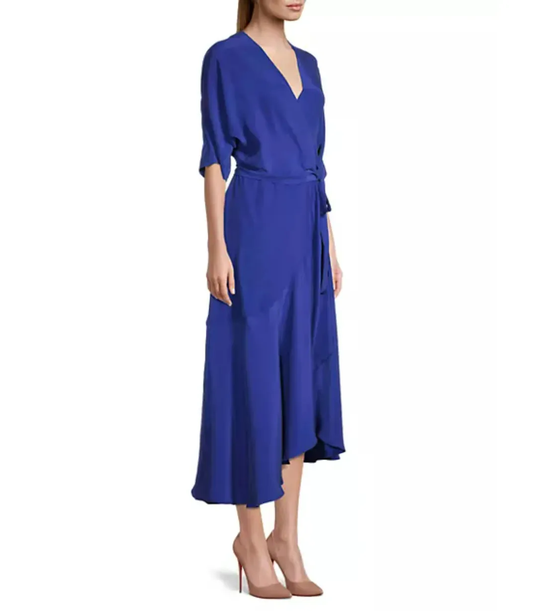Ginger & Smart Perpetual Silk Wrap Dress Iris Size AU 12 for rent on The Volte - main image