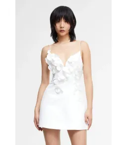 Acler Isla White Mini Dress White Size AU 10 for rent on The Volte - image 3