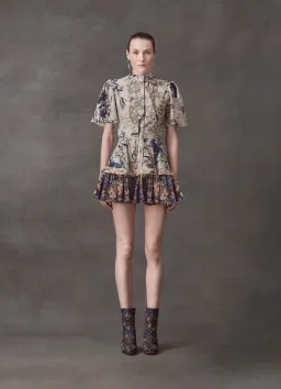 Leo Lin The Lover Cotton Linen Mini Dress Multi Size AU 8 for rent on The Volte - image 3