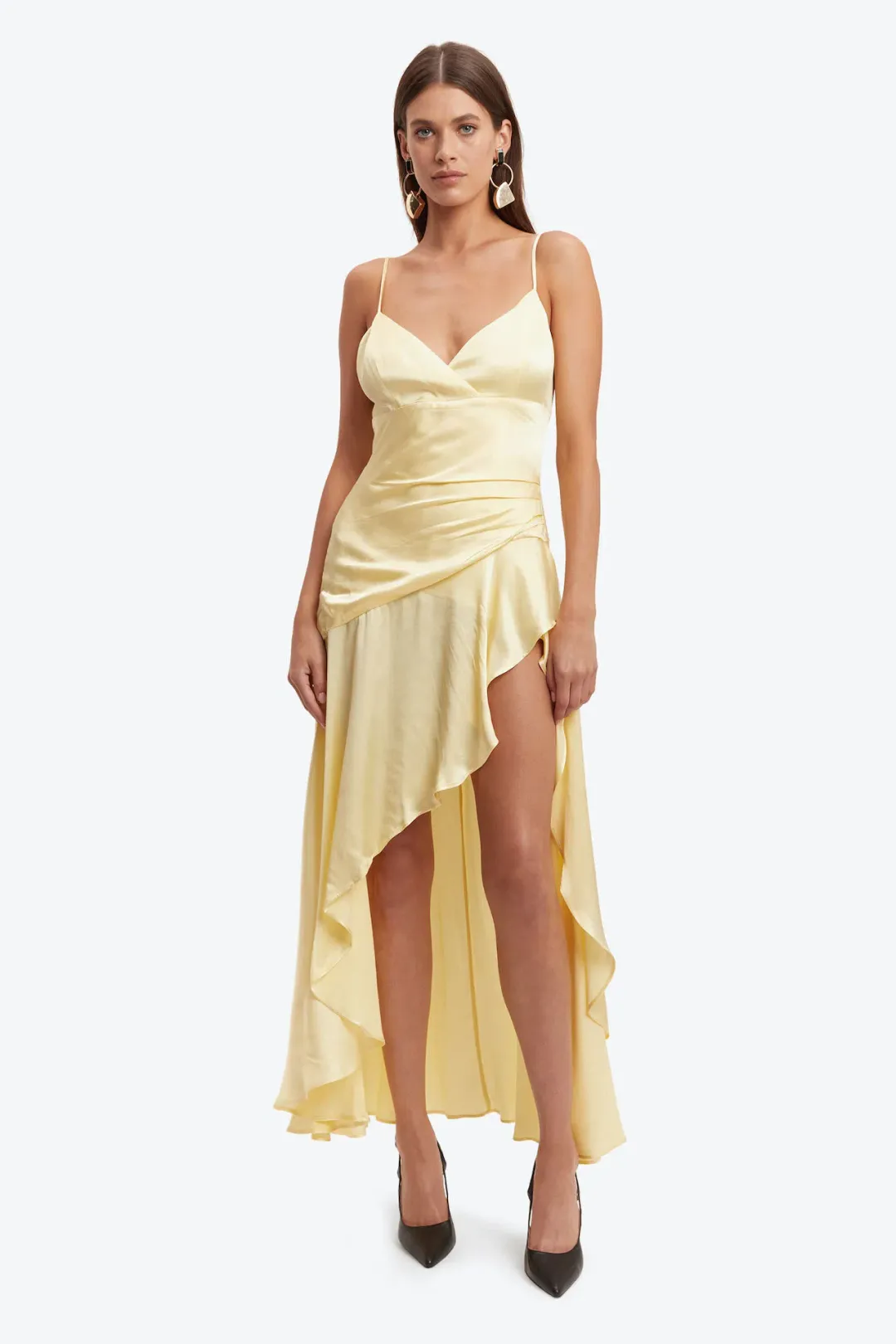 Bardot Sorella Midi Dress in Canary Yellow Size S / AU 8 for rent on The Volte - main image