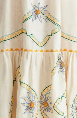 Antipodean Flower Seeker Sun Dress in Snow Drop in size 10 for rent on The Volte - image 4