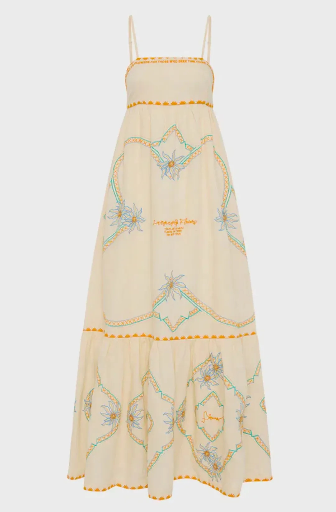 Antipodean Flower Seeker Sun Dress in Snow Drop in size 10 for rent on The Volte - main image