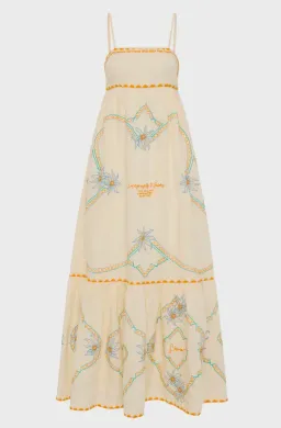 Antipodean Flower Seeker Sun Dress in Snow Drop in size 10 for rent on The Volte - image 5