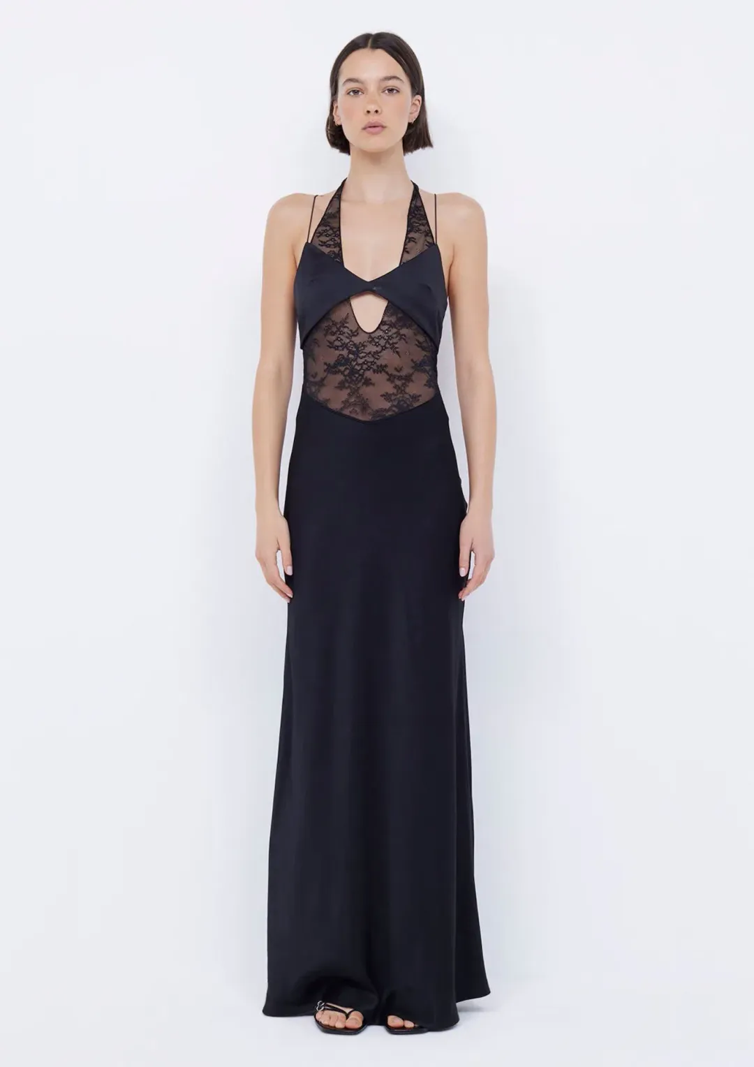 Bec & Bridge Liv Halter Maxi Dress Black Size 8 for rent on The Volte - main image