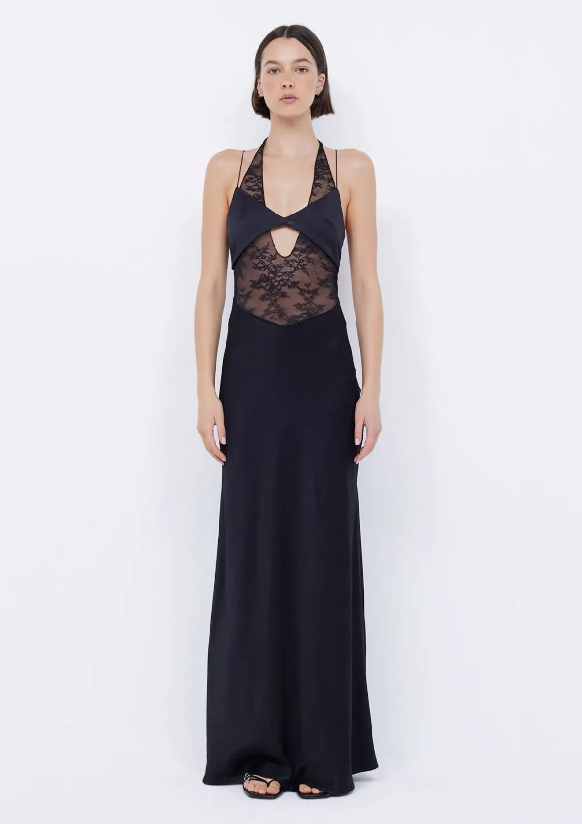 Bec & Bridge Liv Halter Maxi Dress Black Size 8 for rent on The Volte - main image