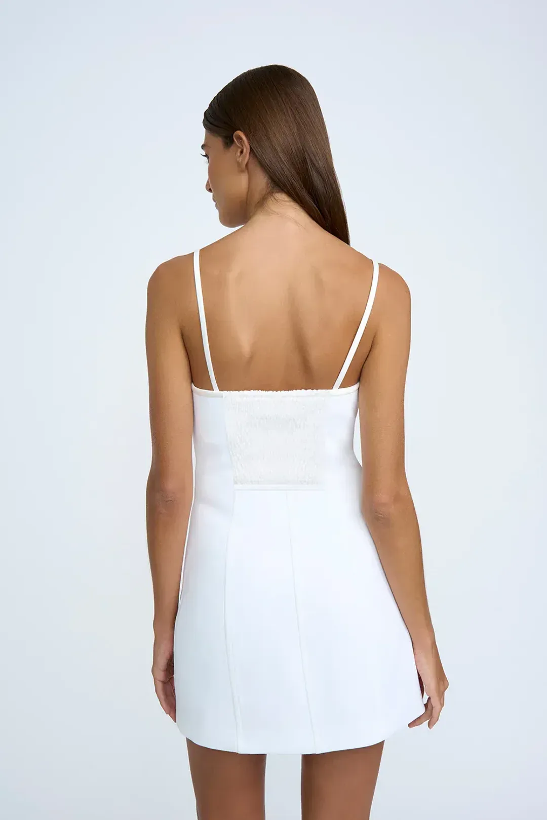 By Johnny Bettina Bow Shift Mini Dress Ivory Size 8 for rent on The Volte - main image