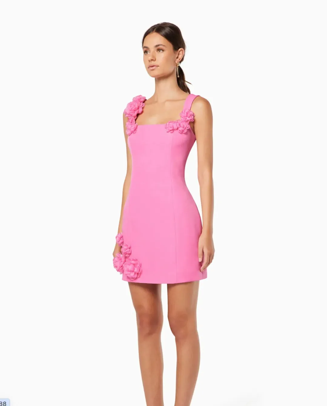 Elliatt Trompe 3D Floral Mini Dress Pink Size S / AU 8 for rent on The Volte - main image