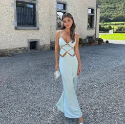 Bec & Bridge Diamond Days Strap Maxi Dress Cloud Blue Size 10 for rent on The Volte - image 4