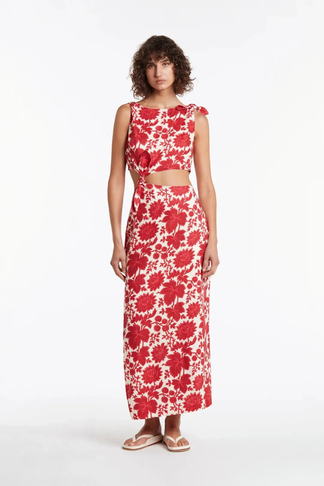 Sir the Label Cinta Knot Midi Dress Valentina Floral Print Size 1 / AU 8  for rent on The Volte - main image