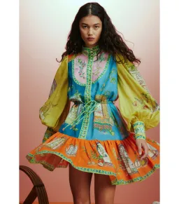 Alemais Monti Mini Dress Multi Size AU 10 for rent on The Volte - image 4