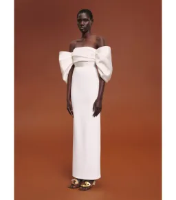 Solace London Arla Gown in Ivory Size AU 12 for rent on The Volte - image 1