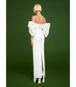 Solace London Arla Gown in Ivory Size AU 12 for rent on The Volte - image 4