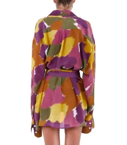 Bamba Swim Titan Shirt Dress In Dry Brush Print Size S / AU 8 for rent on The Volte - image 3