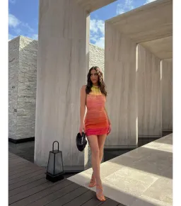 Bamba Swim Bounty Dress in Sunset Size S / AU 8 for rent on The Volte - image 1