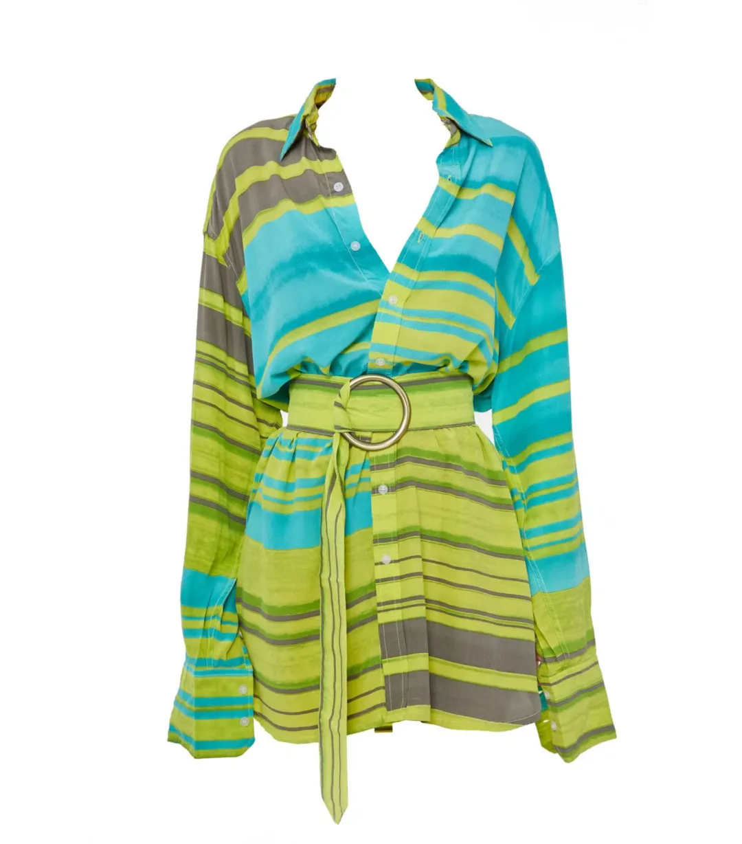 Bamba Swim Titan Shirt Dress in Reef Size S / AU 8 for rent on The Volte - main image