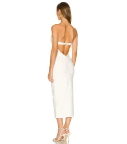 Bec & Bridge Noa Midi Dress Ivory Size AU 10 for rent on The Volte - image 3