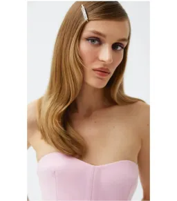 THE NEW ARRIVALS by İlkyaz Özel Noele Column Dress Baby Pink Size 10/M for rent on The Volte - image 6