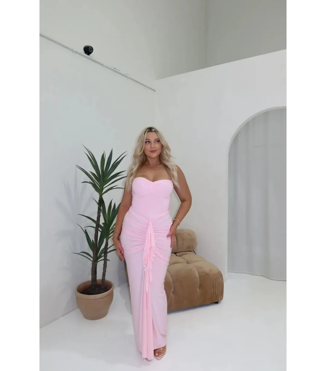 Natalie Rolt Shontae Gown Blossom Pink Size 1 / AU 8 for rent on The Volte - main image