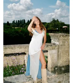 Sir The Label Thames Splice Midi Dress Ecru Multi Size 3 / AU 12   for rent on The Volte - image 7