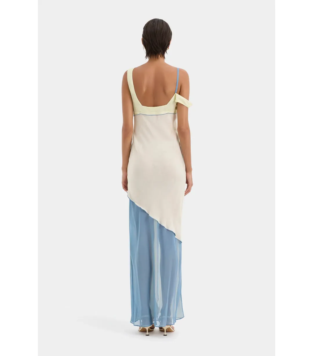 Sir The Label Thames Splice Midi Dress Ecru Multi Size 3 / AU 12   for rent on The Volte - main image