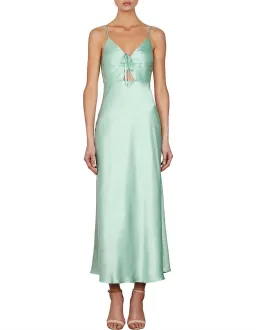 Shona Joy Jefferson Ruched Bias Midi Dress in Mint Size 10 for rent on The Volte - image 1