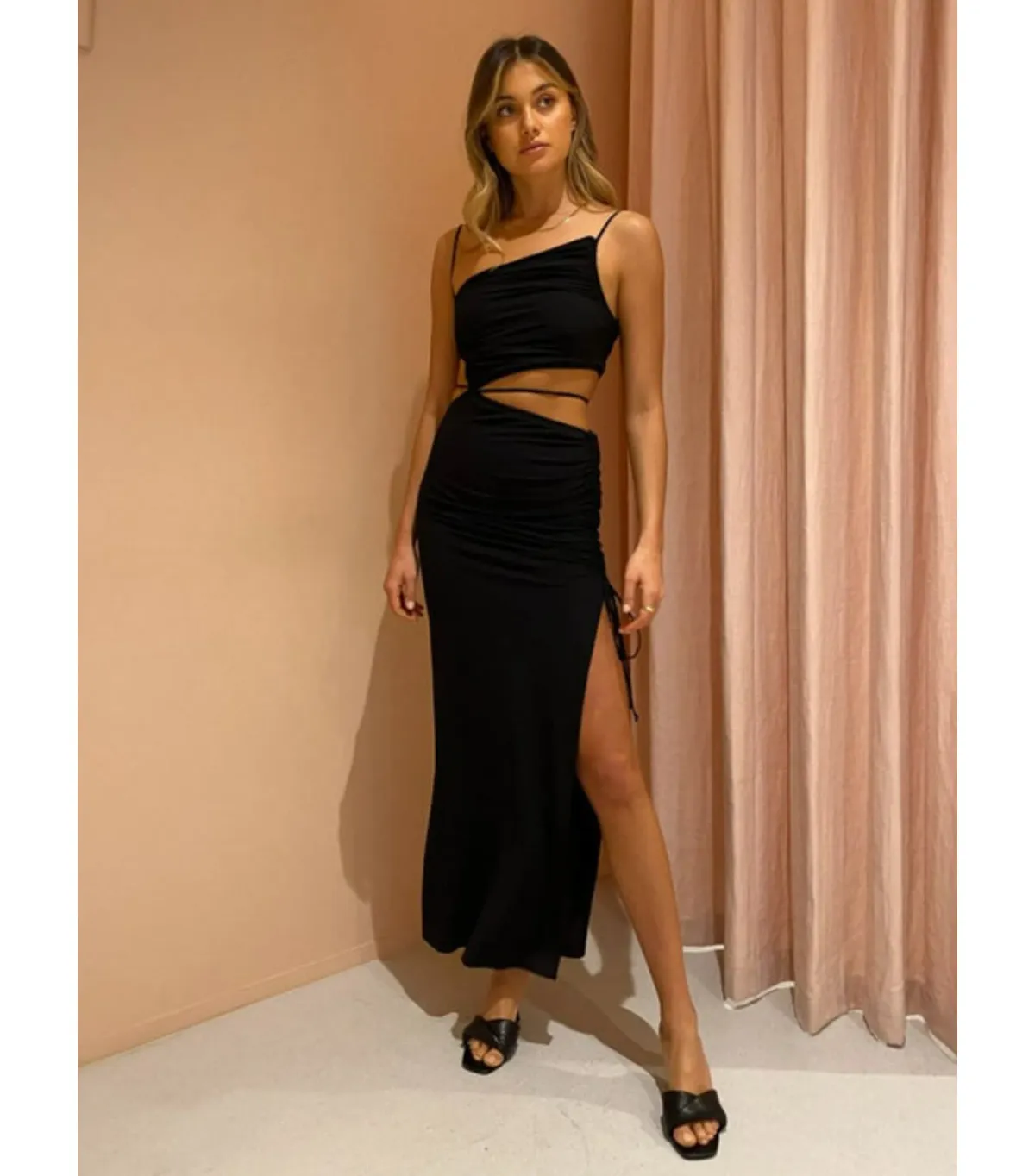 Bec & Bridge Dilkon Maxi Dress Black Size AU 10 for rent on The Volte - main image