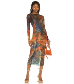 Farai London Mona Midi Dress in Multi Size XS / AU 6 for rent on The Volte - image 1