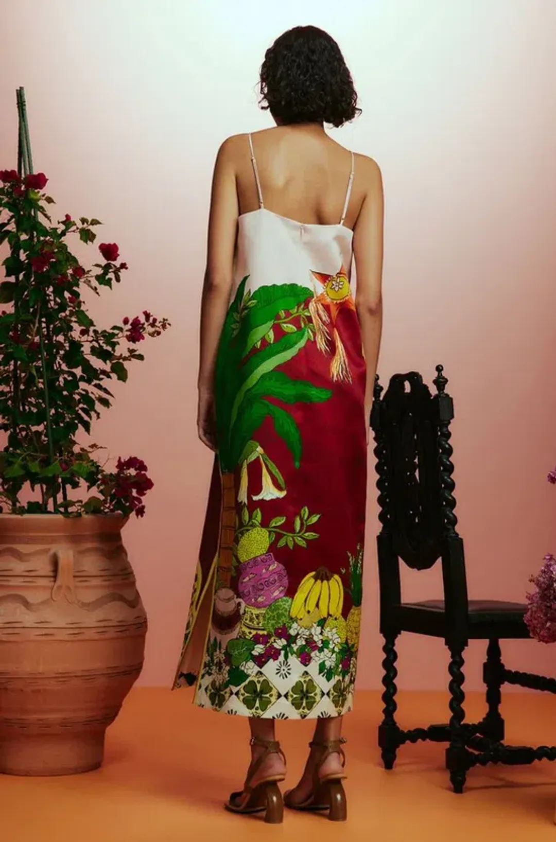 Alémais Tiger Slip Dress  Multi Size 16 for rent on The Volte - main image