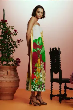 Alémais Tiger Slip Dress  Multi Size 16 for rent on The Volte - image 3