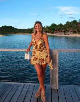 Benni Harlow Halter Mini Dress Floral Size 12  for rent on The Volte - image 3