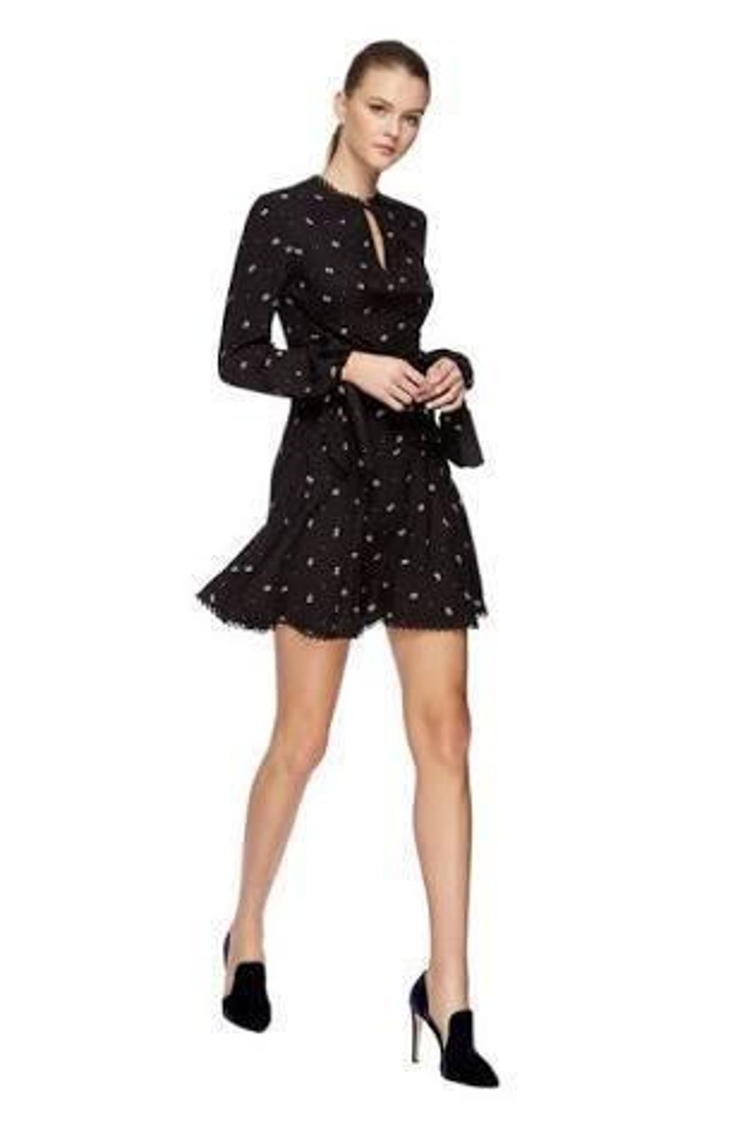 Lover the Label Foulard Mini Dress Black Size 12 for rent on The Volte - main image