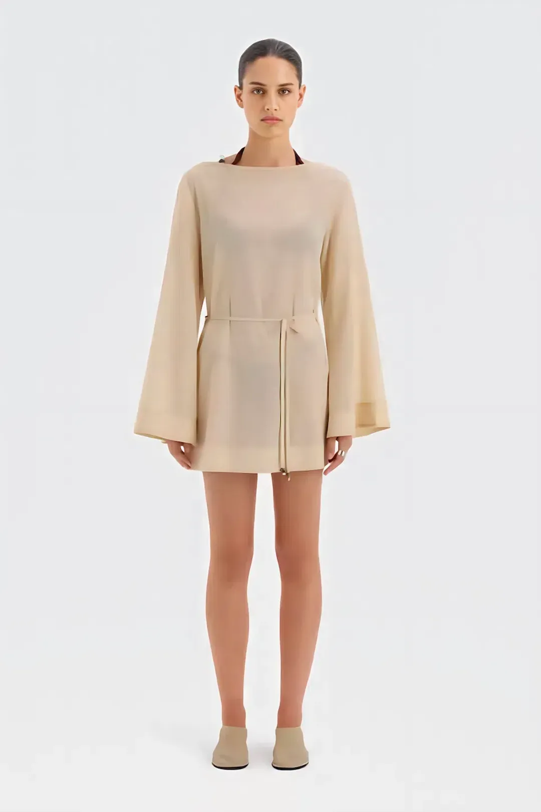 Sir The Label Blair Beaded Mini Dress Cream Size 1 / AU 8 for rent on The Volte - main image