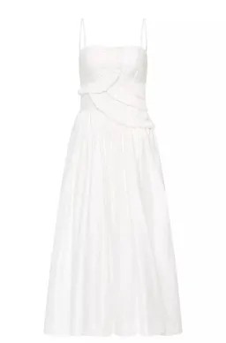 Aje Synergy Frill Midi Dress Ivory Size 12 for rent on The Volte - image 5