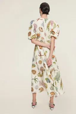 Alemais Sea Midi Dress Cream Size 16  for rent on The Volte - image 3