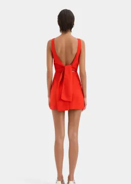 Sir the Label Iris Tie Mini Dress Red Size 6  for rent on The Volte - image 6