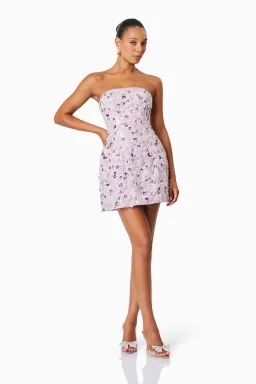 Elliatt Aurora Strapless Party Mini Dress In Purple Size 12 for rent on The Volte - image 1