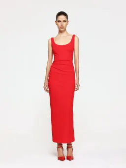 Effie Kats Gable Midi Dress Cherry Red Size 12 for rent on The Volte - image 1