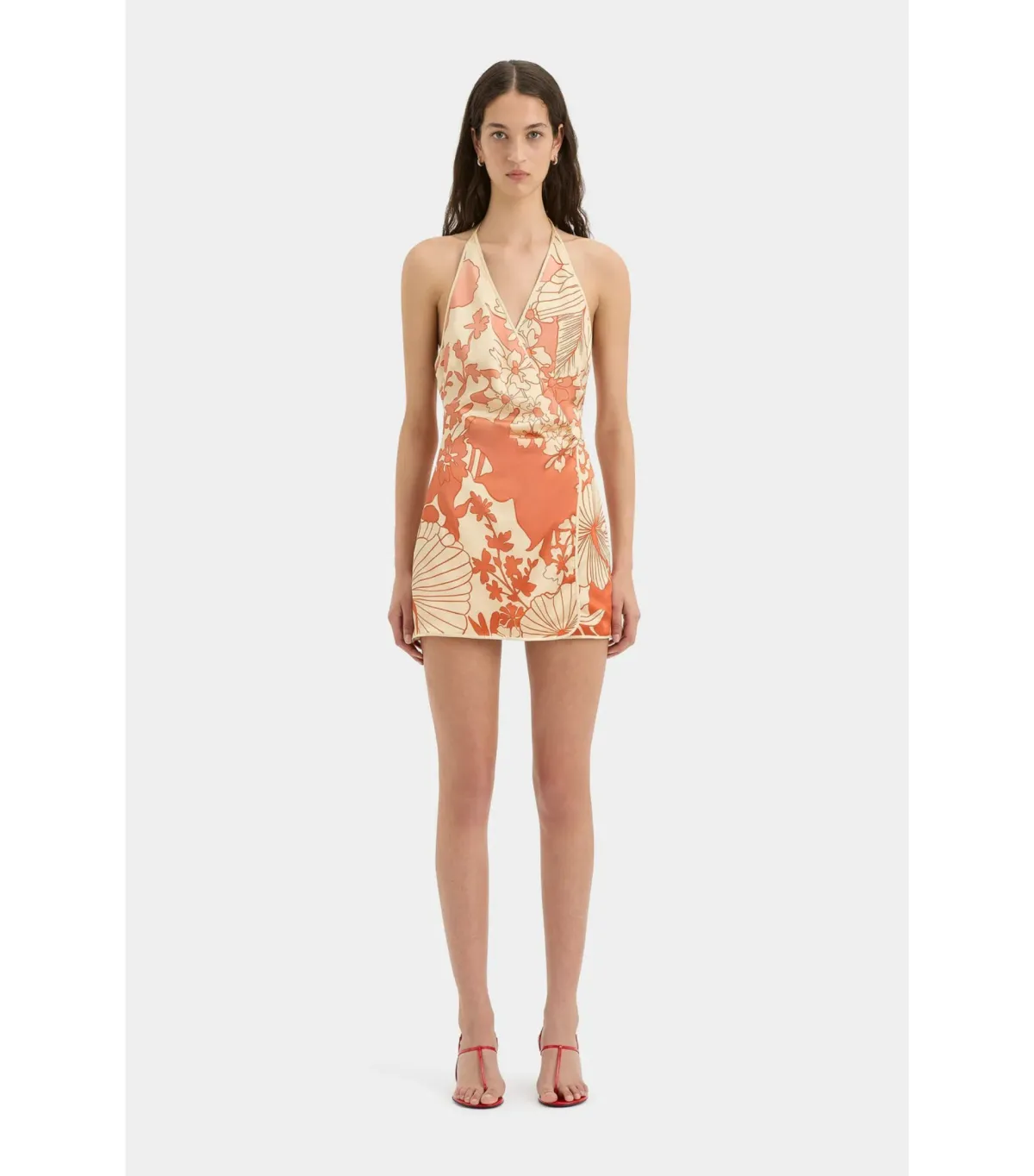 SIR The Label Como Twist Mini Dress in Paradiso Print Size 2 / AU 10  for rent on The Volte - main image